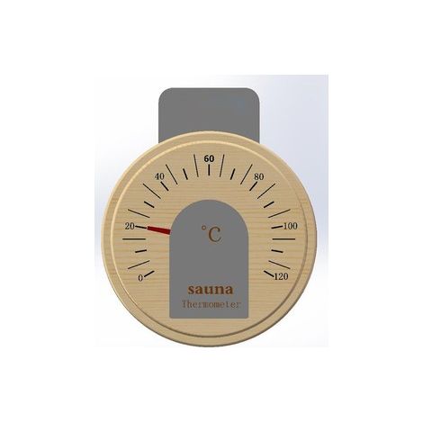 Thermomètre en bois pour sauna – Modèle haute température en pin finlandais, indicateur mural pour étuve sèche, lecture précise (1/2)