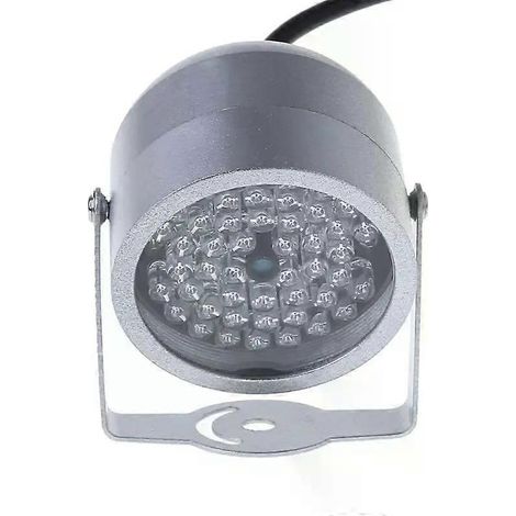 Caméra de surveillance CCTV avec vision nocturne infrarouge, éclairage LED 48 LED, portée visible jusqu'à 20 m, alimentation 12 V CC, 1 A (1/4)
