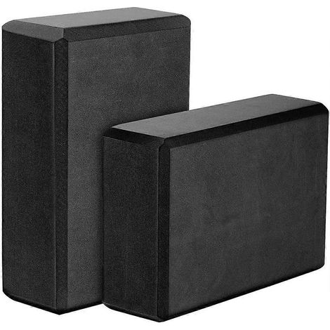 Lot de 2 blocs de yoga, 23 x 15 x 7,6 cm, en mousse EVA haute densité. Blocs d'exercice écologiques &-WELLNGS (1/5)
