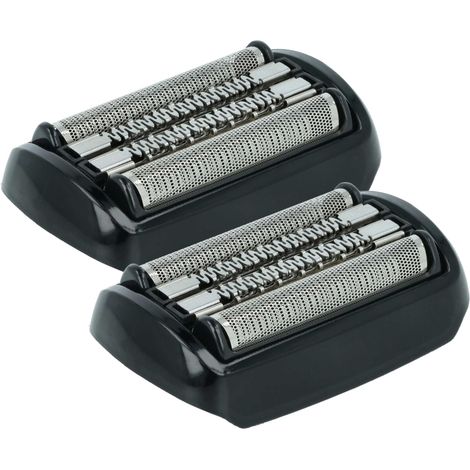 vhbw 2x Ersatz-Scherköpfe kompatibel mit Braun Series 9 Elektrorasierer, Schwarz Silber