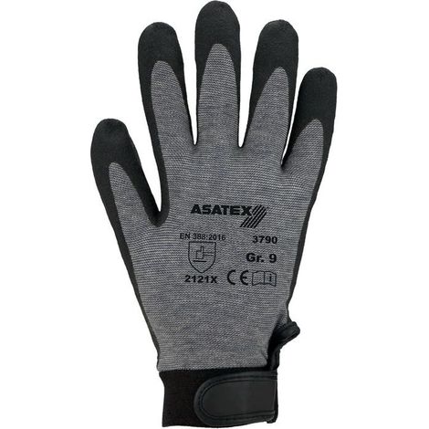 ASATEX 3790/8 Handschuhe  Größe 8 grau EN 388 PSA-Kategorie II (1/4)