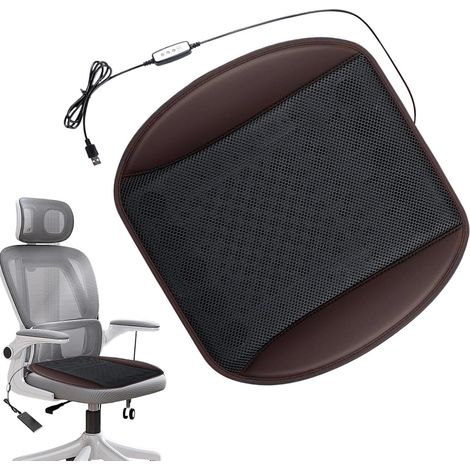 Housse de siège de voiture, tapis d'été respirant et respirant - Coussin de siège d'été avec ventilateur pour voiture, convient pour berline, SUV, camping-car, camion, ainsi que pour les (1/5)
