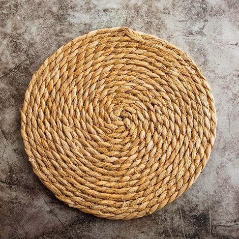 Gewebtes Platzset und Untersetzer (2-teilig) — Runde Rattan-Untersetzer (30 cm) (1/5)