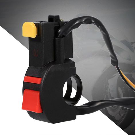 Interrupteur de phares antibrouillard, bouton marche/arrêt sur guidon 7/8", avertisseur sonore, interrupteur d'extinction des gaz d'échappement, moteur de moto (1/5)