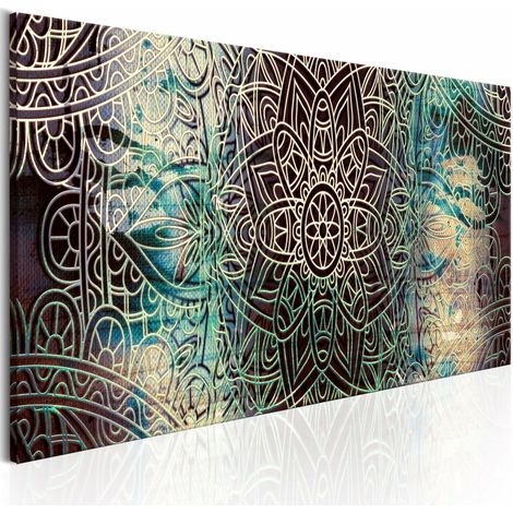 Tableau noeud de mandala de paix - 150 x 50 cm (1/4)