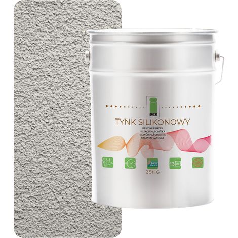 INTONACO IN SILICONE PER FACCIATE ESTERNE GRIGIO CALDO 1,5 MM PREMIUM 25 KG (1/5)