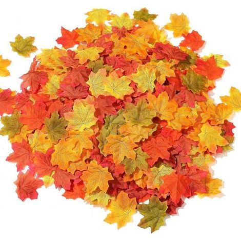 100 Feuilles érable, artificielles, réalistes, lavables, décoration automne (1/5)
