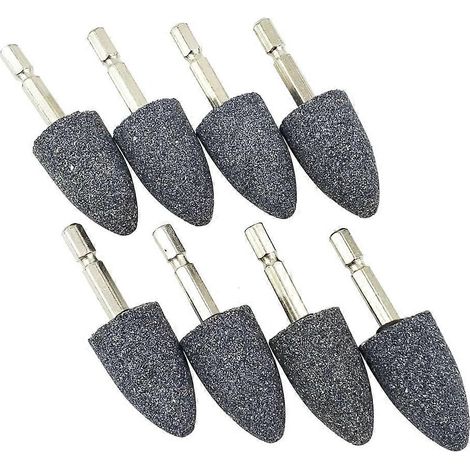 Stück kegelförmige Schleifsteine - 1/4-Zoll-Sechskantschaft-Schleifstein-Schleifspitze für Rotationsbohrer (25 mm) (1/5)