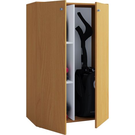 Gabinete de limpieza de gabinete de escoba de madera Lona L 70x111x38 - VCM
