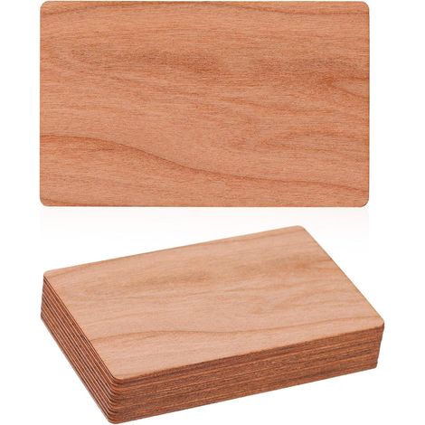 Lot de 10 Cartes NFC en Bois avec Puce Ntag215, Étiquettes Vierges Programmables Compatibles avec Tous les Smartphones et Appareils NFC pour Cartes de Visite Numériques Personnalisées (1/5)