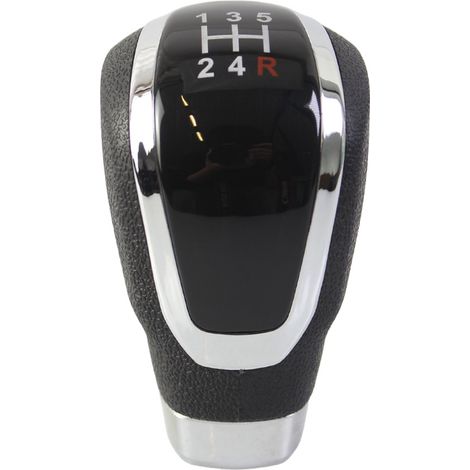 Suitable for universal 10-12mm gearshift levers, gearshift covers, gearshift heads, gearshift knobs, white lettering with red 'R', 5 gears, one pack. (1/4)