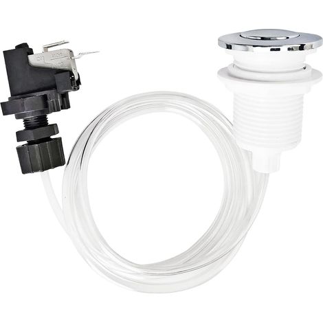 Interrupteur pneumatique 32 mm pour piscine et baignoire, vanne induction intelligente 16 A blanc. Commande fiable et étanche, installation simplifiée pour espaces humides. (1/5)