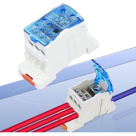 UKK160 Einpolige Anschlussdose 1000V AC/DC 160A Anschlussdose mit einem Eingang und mehreren Ausgängen, DIN-Schienenanschlussklemme, Drahtverbinder, universelle Stromanschlussdose für Schaltschränke u (1/5)