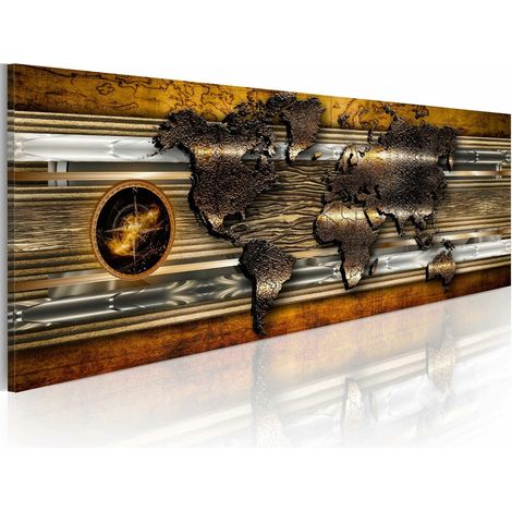 Tableau la carte d'or - 150 x 50 cm (1/4)