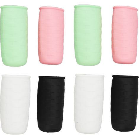 8 pièces Housses de Voyage Étanches en Silicone Souple pour Bouteilles de Shampoing et Gel Douche (1/5)