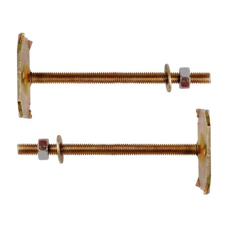 Fischer – Fixation avec plaquette pour parois minces – Sachet de 2 – Support de fixation chauffage central – Largeur 50mm