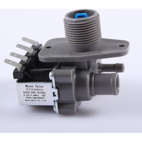 Pièce universelle FCS360A pour électrovanne d'arrivée d'eau de machine à laver entièrement automatique (1 entrée, 2 sorties) (1/4)