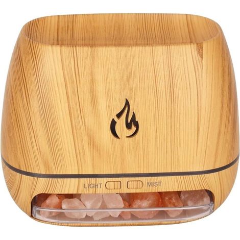 Diffuseur Ultrasonique - Petit Diffuseur de Parfum au Sel de l'avec Lumière 7 Couleurs - Humidificateur D'huile Essentielle avec Lumière 7 Couleurs pour Spa Yoga Méditation Appartement-DOU