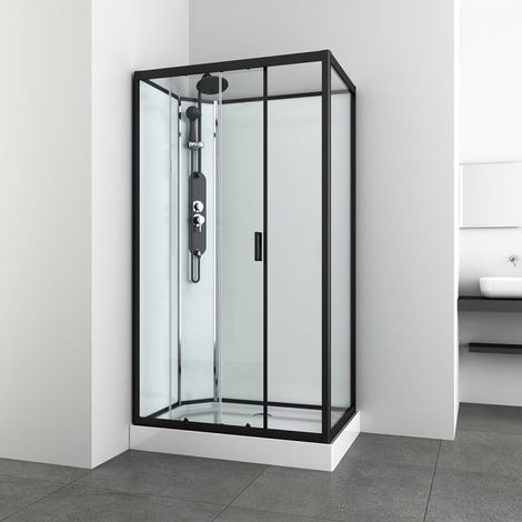 Cabina de ducha KINEDAI III sin techo 80x120x225 cm de montaje rápido