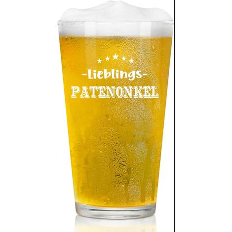 Verre à Bière Personnalisé "Parrain" - Cadeau Original pour Parrain, Anniversaire, Fête des Pères ou Noël (1/5)
