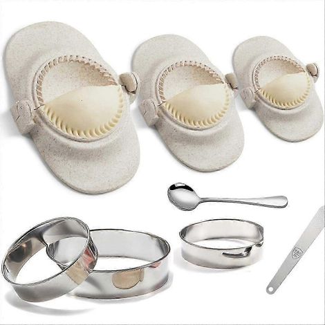 Presse à empanadas, ensemble de moules à raviolis extra larges de 15 cm avec coupe-pâte, ensemble de moules à raviolis pour (1/5)