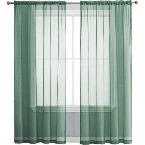 Organza-Voile-Gardine mit Ösen für eine Gardinenstange - Crezuo