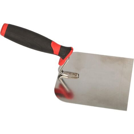 Truelle de maçonnerie en acier inoxydable 120 mm x 128 mm avec poignée en caoutchouc Truelle de nettoyage Truelle carrée Mastic de stuccateur, indispensable pour les travaux de maçonnerie-NANOTEH (1/5)