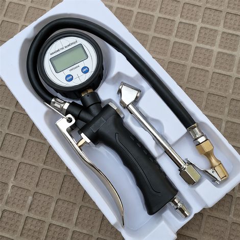 Manomètre de pression des pneus haute précision à double embout et pistolet de gonflage réf 8751 1 kg – Livraison gratuite