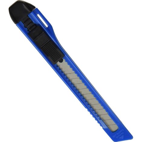CUTTER CUCHILLA FRAGMENTABLE 9 MM CON GUÍA DE PLÁSTICO ALYCO ORANGE