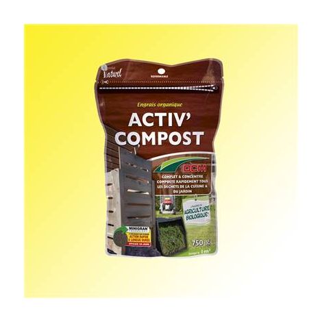 Activateur de compost 750 g – Engrais biologique 100% organique – Contient algues marines et azote organique – Prêt à l'emploi – Fabre Graines