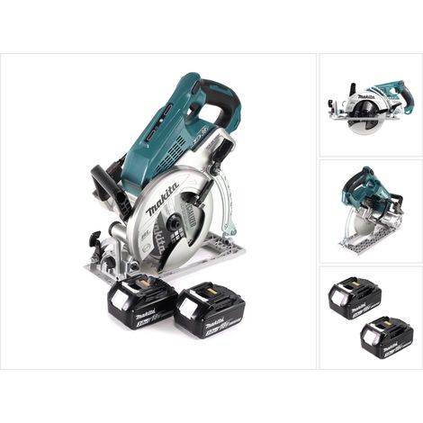 Makita DRS 780 F Akku Handkreissäge 36V ( 2x18V ) 185 mm Brushless + 2x Akku 3,0Ah - ohne Ladegerät (1/5)