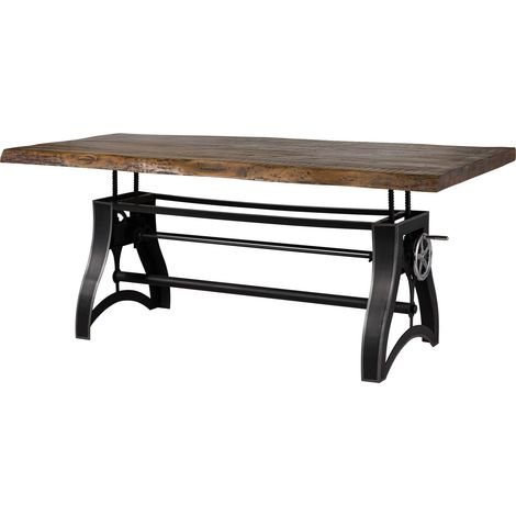 Esstisch Mango 220x100x67-91 höhenverstellbar natur geölt Manchester 203