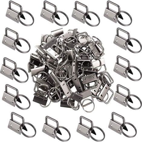 Pince multifonction avec 40pcs Key accessories set, 39pcs 1 pouce Key Accessories, 1 pince multifonction,Pistolet-noir Keyfob matériel