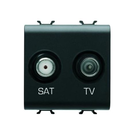 PRISE TV+SAT 2M NOIR GEWISS GW12383