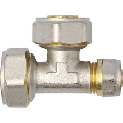 Klemmring Schraubfitting T-Stück reduziert 26x26x16 mm Verbundrohr (1/5)