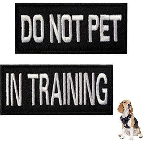 2 Pcs Amovible Patchs Gilet Chien, Chien Crochet Patch Chien Service Gilets Patch, Patch Chien Service (1/5)