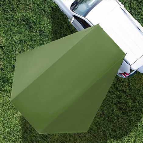 Toldo para coche, caravana, lona para coche, tienda de campaña para portón trasero, toldo universal para coche, parasol para autocaravana, coche, caravana, furgoneta, camión, 280 x 380 cm (verde) (1/5)