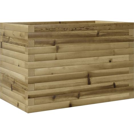 Vassoio per fioriera aiuola rialzata piante fiori terrazza giardino 70 x 40 x 45,5 cm legno di pino impregnato marrone 020037777