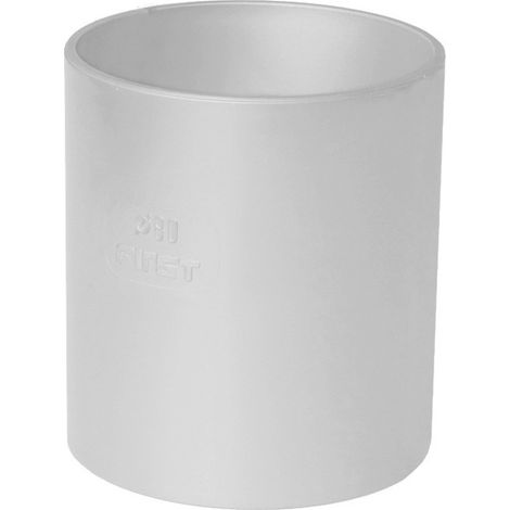 Manchon PVC pour tube de descente Ø80 - gris - First Plast (1/2)