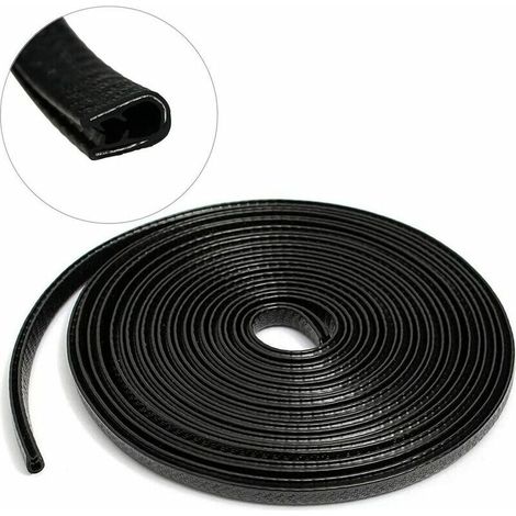 Protection Bord Portière de Voiture 4M Protecteur pour Pare-Choc Voiture Edge de la Porte en Caoutchouc et Metal en Forme U Bande de Garde Voitures Bateau