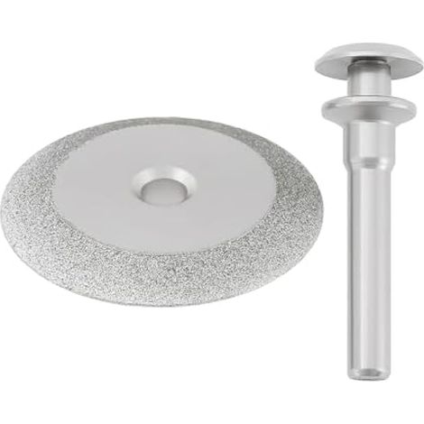Briny River Meule Diamantée Double Face à 45° avec Tige de 6,35mm pour Affûtage de Lames de Tondeuse à Gazon de Tungstène Et Réparation de Filetages (1/5)