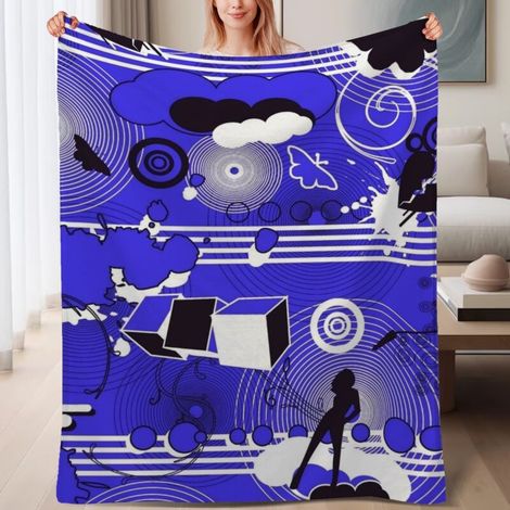 Couverture de lit en polaire, jeté doux et chaud idéal pour le printemps, légère et luxueuse en microfibre de polyester, décoration intérieure, ajout parfait à la décoration intérieure, cadeau pour ho (1/4)