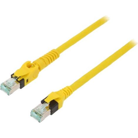 Cable reseau RJ45 Prise male SFTP Cat 6 jaune 5m - 1 prise RJ45 mobile