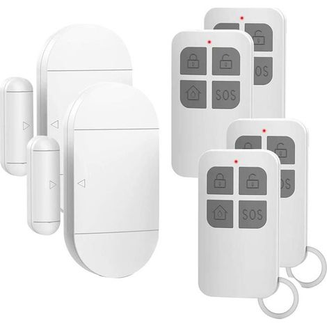 Alarme Porte, DéTecteur Ouverture Porte avec SirèNe Puissante De 130 DB, FenêTres Et Armoires, La Maison, Office(Paquet De 2) (1/5)