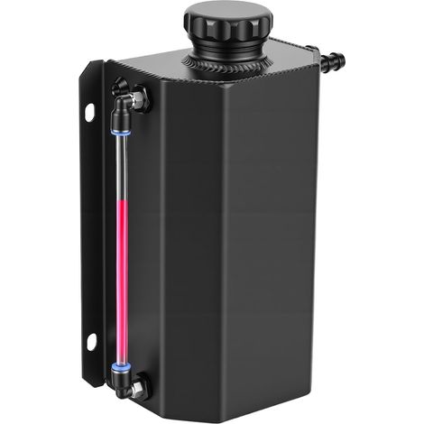 2L Réservoir d'expansion en aluminium pour liquide de refroidissement – Réservoir de débordement universel, avec vanne d'évacuation magnétique, tuyau transparent et résistant à haute (1/5)