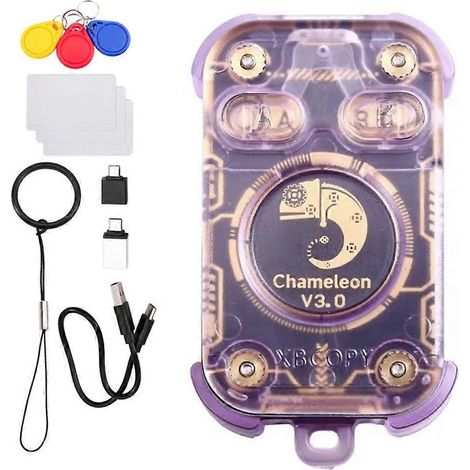 Lecteur/graveur de puces RFID V3.0, simulateur de cartes à puce, lecteur/graveur NFC, copieur d'étiquettes IC d'identification + 3 porte-clés UID/cartes CUID (1/5)