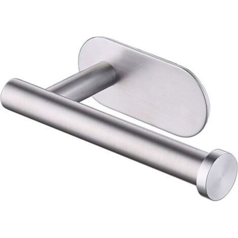 Self-adhesive stainless steel toilet paper holder, no drilling required, strong adhesion and waterproof - Wire Drawing