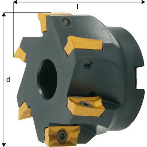 Face Mill-Dresser 90 ° Refrigerante Apkt 1604 Ø 40 Mm N ° Denti Di Posizionamento 4 Ø Foratura 16 Millimetri Dimensioni L: 40 Mm