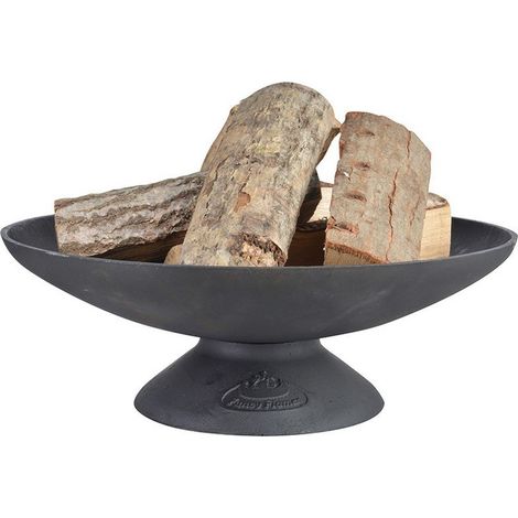 Esschert Design – Foyer à feu en fonte noir 50x50x17,5 cm – Pour espaces extérieurs – Ambiance cocooning et chaleur agréable