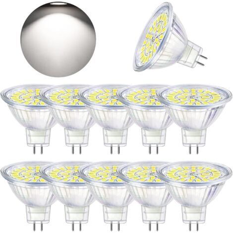Ampoule LED GU5.3 Blanc Froid 6000K, MR16 LED 12V 5W Equivalent à 50W Halogène, Ampoules LED Spot Non Dimmable, Lot de 10 (1/4)
